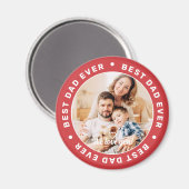 Bester Vater je Modernes, benutzerfreundliches Fot Magnet (Vorderseite/Rückseite)