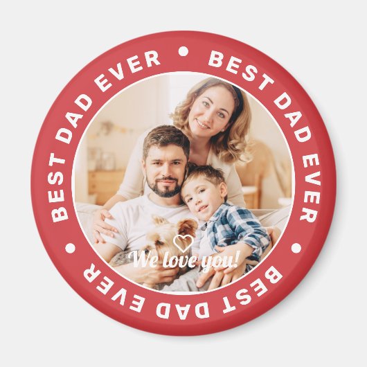 Bester Vater je Modernes, benutzerfreundliches Fot Magnet (Vorne)