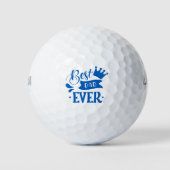 Bester Vater je modernes Blau Golfball (Vorderseite)