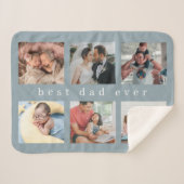 Bester Vater je | Modernes Collage Foto Sherpadecke (Vorderseite (Horizontal))