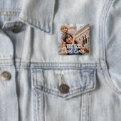 Bester Vater je Modernes Cooles Stitch-Foto Button (Beispiel)