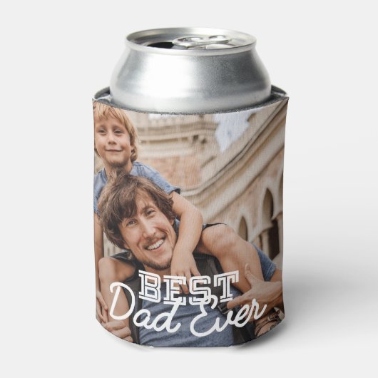 Bester Vater je Modernes Cooles Stitch-Foto Dosenkühler (Kanne Vorderseite)