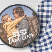 Bester Vater je Modernes Cooles Stitch-Foto Eishockey Puck