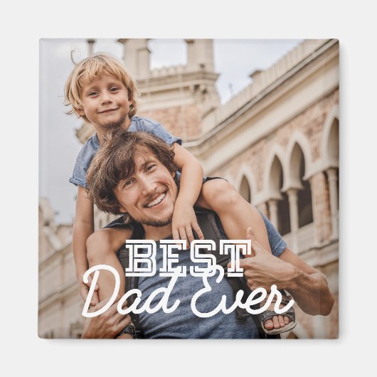 Bester Vater je Modernes Cooles Stitch-Foto Magnet (Vorne)