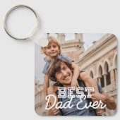 Bester Vater je Modernes Cooles Stitch-Foto Schlüsselanhänger (Vorderseite)