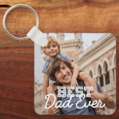 Bester Vater je Modernes Cooles Stitch-Foto Schlüsselanhänger (Vorderseite)