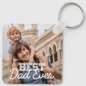 Bester Vater je Modernes Cooles Stitch-Foto Schlüsselanhänger (Rückseite)