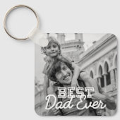 Bester Vater je Modernes Cooles Stitch-Foto Schlüsselanhänger (Vorderseite)