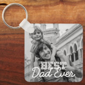 Bester Vater je Modernes Cooles Stitch-Foto Schlüsselanhänger (Vorderseite)