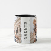 Bester Vater je Modernes Cooles Stitch-Foto Tasse (Zentrum)