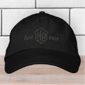 Bester Vater je Modernes einfaches Monogramm Bestickte Baseballkappe