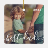 Bester Vater je Modernes, einfaches und spielerisc Keramikornament (Rückseite)