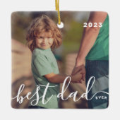 Bester Vater je Modernes, einfaches und spielerisc Keramikornament (Vorderseite)