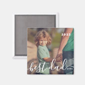 Bester Vater je Modernes, einfaches und spielerisc Magnet (Vorderseite/Rückseite)