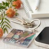 Bester Vater je Modernes, einfaches und spielerisc Schlüsselanhänger (Vorderseite rechts)