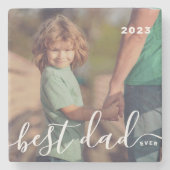 Bester Vater je Modernes, einfaches und spielerisc Steinuntersetzer (Vorderseite)