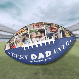 Bester Vater je Modernes Foto Blau Football