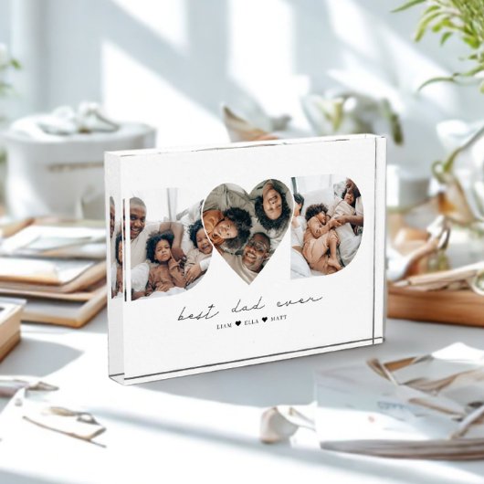 Bester Vater je Modernes Foto Collage Geschenk für