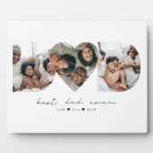 Bester Vater je Modernes Foto Collage Geschenk für Fotoplatte (Vorderseite)