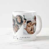 Bester Vater je Modernes Foto Collage Geschenk für Jumbo-Tasse (Vorderseite Rechts)