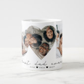 Bester Vater je Modernes Foto Collage Geschenk für Jumbo-Tasse (Vorderseite)