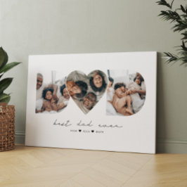 Bester Vater je Modernes Foto Collage Geschenk für Leinwanddruck