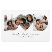 Bester Vater je Modernes Foto Collage Geschenk für Magnet (Horizontal)
