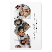 Bester Vater je Modernes Foto Collage Geschenk für Magnet (Vertikal)