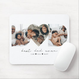 Bester Vater je Modernes Foto Collage Geschenk für Mousepad