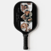 Bester Vater je Modernes Foto Collage Geschenk für Pickleball Schläger (Vorderseite)