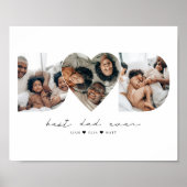 Bester Vater je Modernes Foto Collage Geschenk für Poster (Vorne)