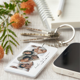 Bester Vater je Modernes Foto Collage Geschenk für Schlüsselanhänger