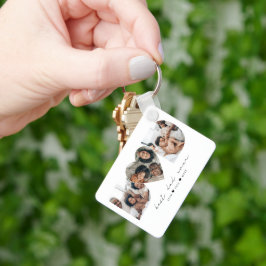 Bester Vater je Modernes Foto Collage Geschenk für Schlüsselanhänger