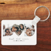 Bester Vater je Modernes Foto Collage Geschenk für Schlüsselanhänger (Vorderseite)
