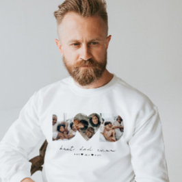 Bester Vater je Modernes Foto Collage Geschenk für Sweatshirt