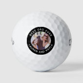 Bester Vater je Modernes Foto Golfer Vater Geburts Golfball (Vorderseite)