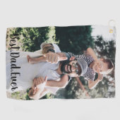 Bester Vater je Modernes Foto Golfhandtuch (Horizontal)