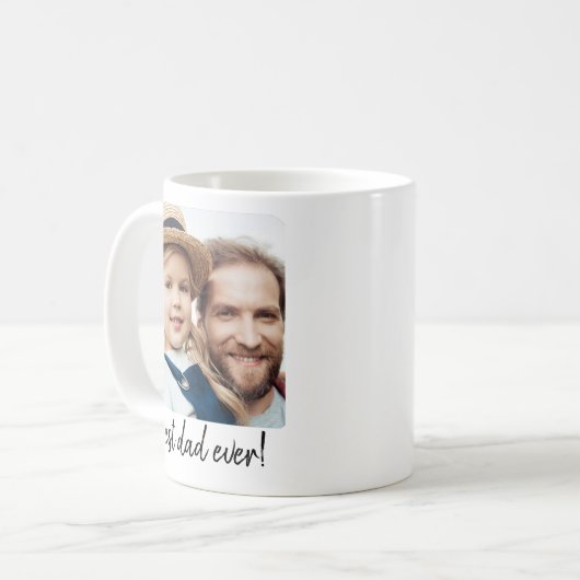 Bester Vater je Modernes Foto Kaffeetasse (Vorderseite Links)