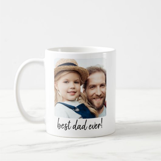 Bester Vater je Modernes Foto Kaffeetasse (Links)