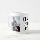 Bester Vater je Modernes Foto Niedlich Kaffeetasse (Vorderseite Links)