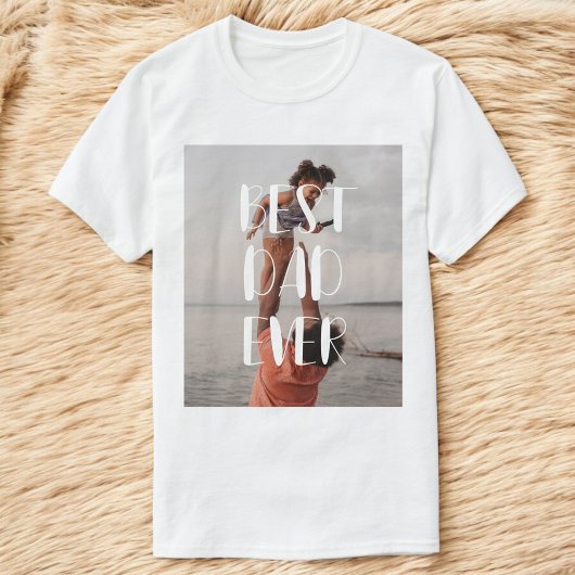 Bester Vater je Modernes Foto T-Shirt