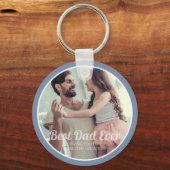 Bester Vater je Modernes Foto und Nachrichtenzuver Schlüsselanhänger (Vorderseite)
