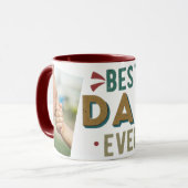 Bester Vater je Modernes Foto Vatertag Tasse (Vorderseite Links)
