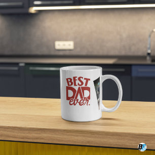 Bester Vater je Modernes Foto Vatertag Tasse