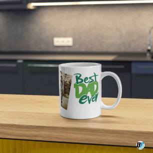 Bester Vater je Modernes Foto Vatertag Tasse