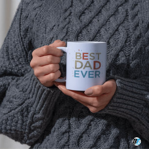 Bester Vater je Modernes Foto Vatertag Tasse