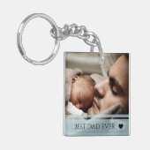 Bester Vater je Modernes, individuelles Foto Schlüsselanhänger (Vorderseite links)