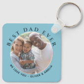 Bester Vater je Modernes Message Vatertag Foto Schlüsselanhänger (Rückseite)