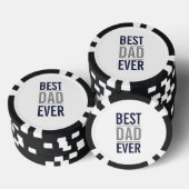 Bester Vater je | Modernes Minimalistisch Pokerchips (Stapel)