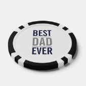 Bester Vater je | Modernes Minimalistisch Pokerchips (Einzeln)